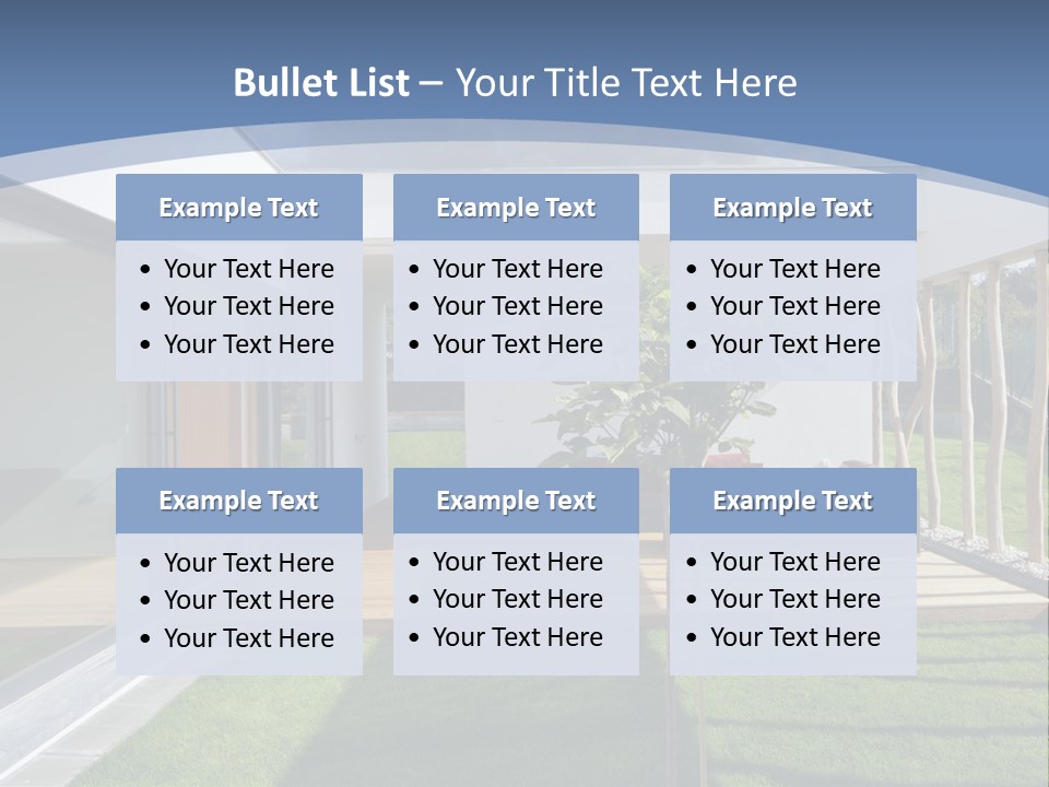 A Picture Of A Modern House With A Sky Background PowerPoint Template