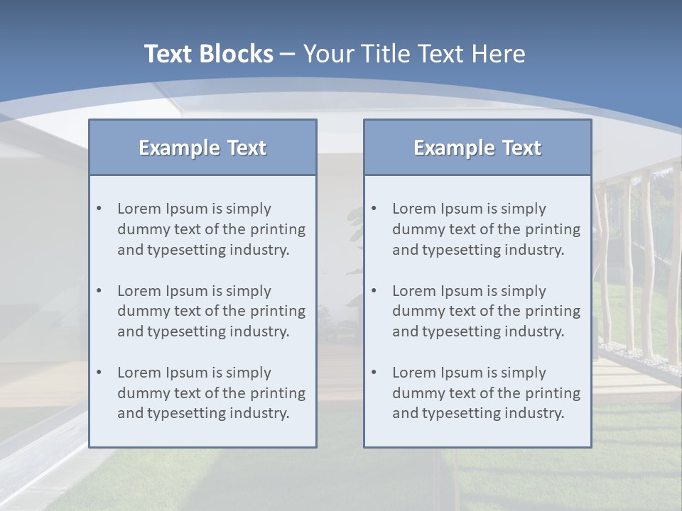 A Picture Of A Modern House With A Sky Background PowerPoint Template