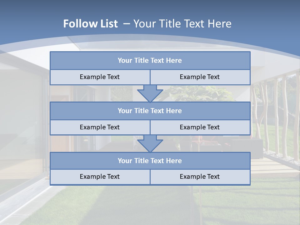 A Picture Of A Modern House With A Sky Background PowerPoint Template