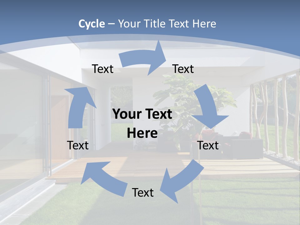 A Picture Of A Modern House With A Sky Background PowerPoint Template
