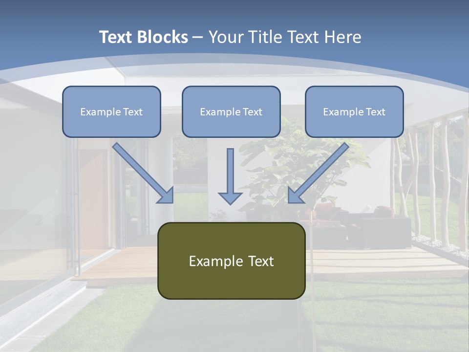 A Picture Of A Modern House With A Sky Background PowerPoint Template