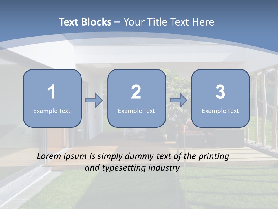 A Picture Of A Modern House With A Sky Background PowerPoint Template