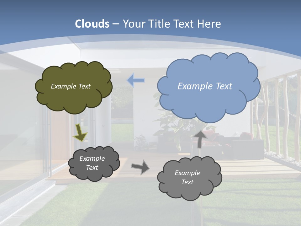 A Picture Of A Modern House With A Sky Background PowerPoint Template