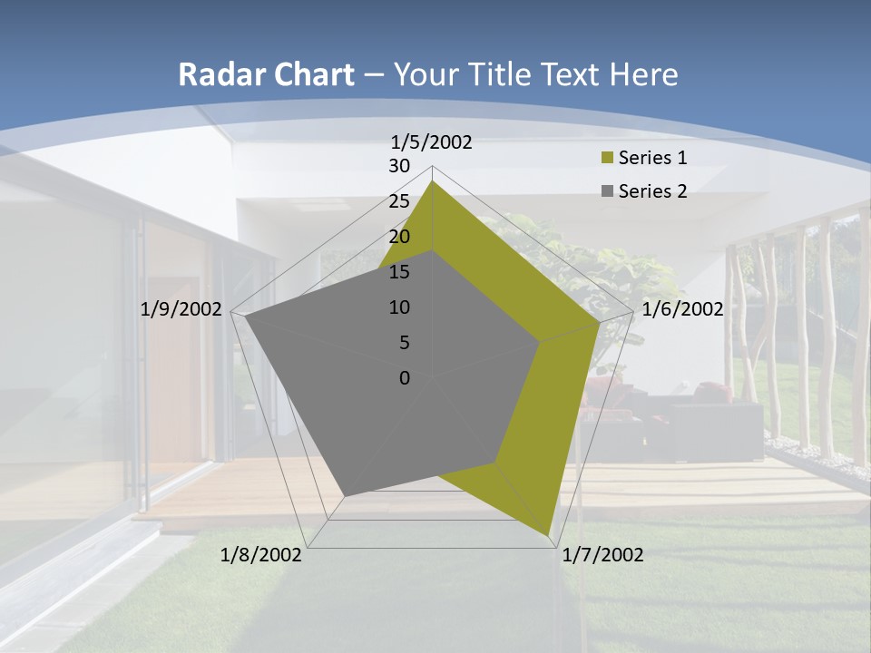 A Picture Of A Modern House With A Sky Background PowerPoint Template