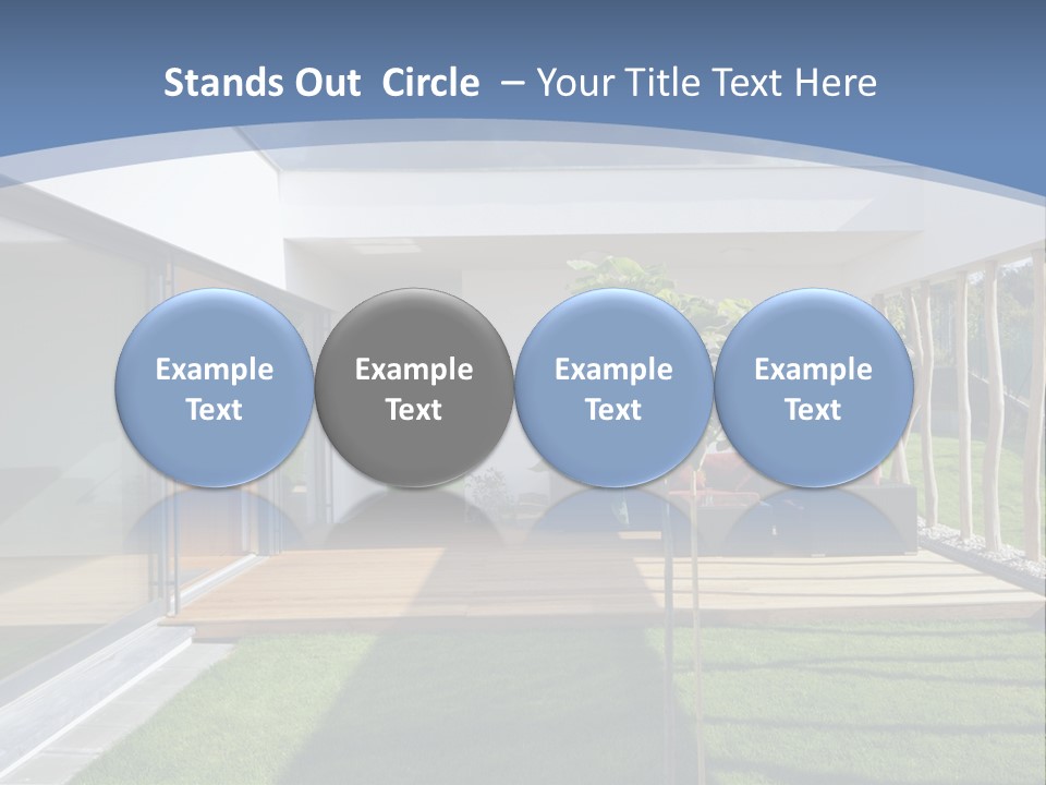 A Picture Of A Modern House With A Sky Background PowerPoint Template