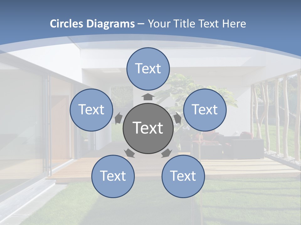 A Picture Of A Modern House With A Sky Background PowerPoint Template