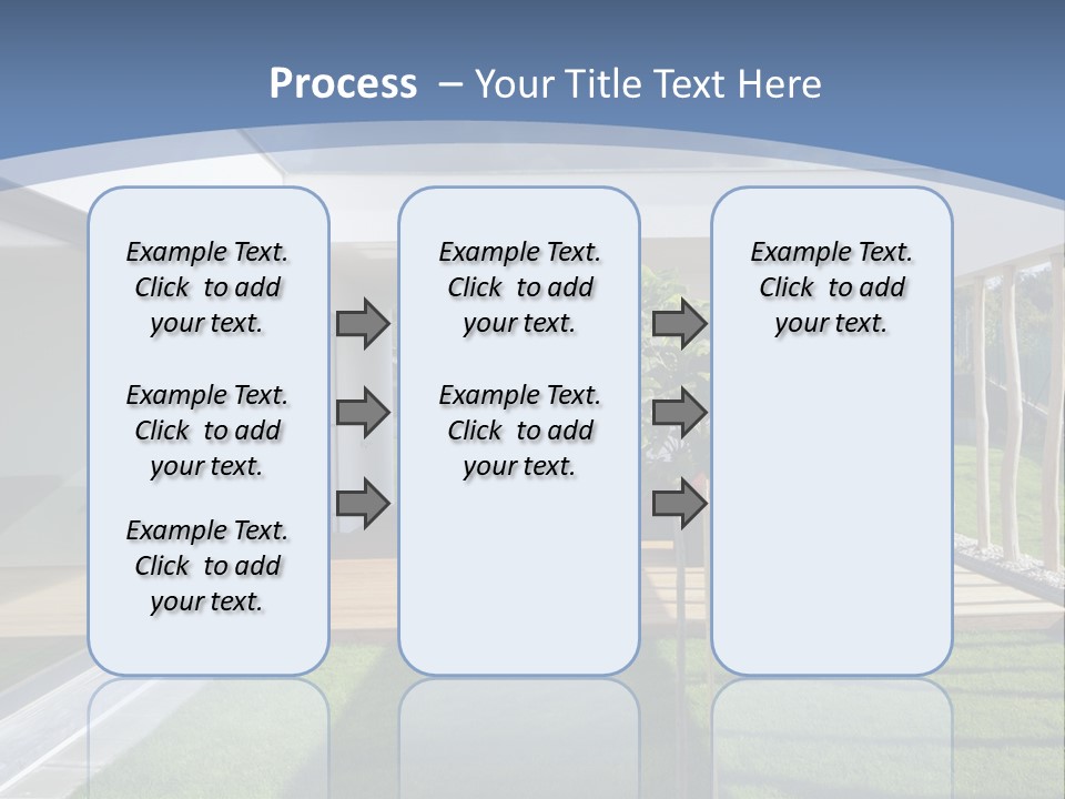 A Picture Of A Modern House With A Sky Background PowerPoint Template