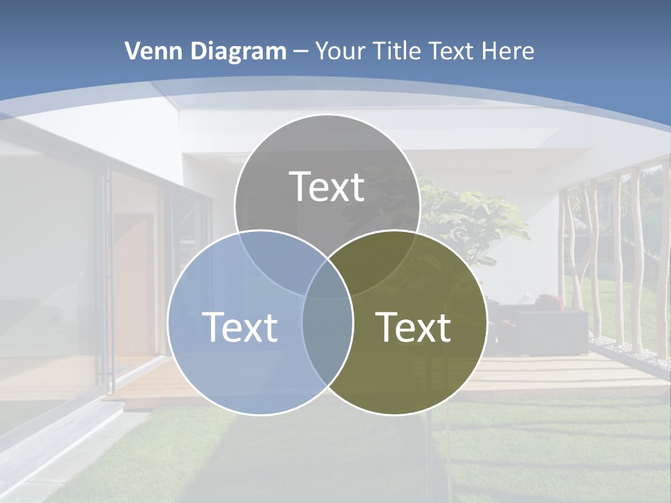 A Picture Of A Modern House With A Sky Background PowerPoint Template