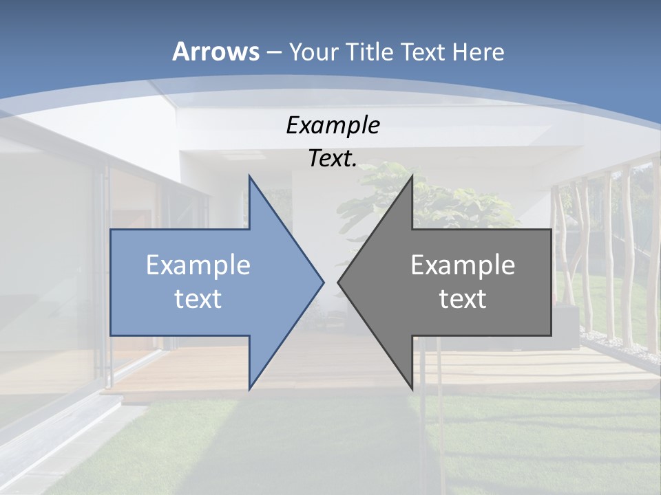 A Picture Of A Modern House With A Sky Background PowerPoint Template