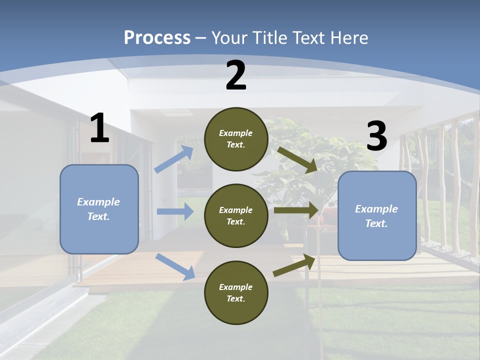 A Picture Of A Modern House With A Sky Background PowerPoint Template