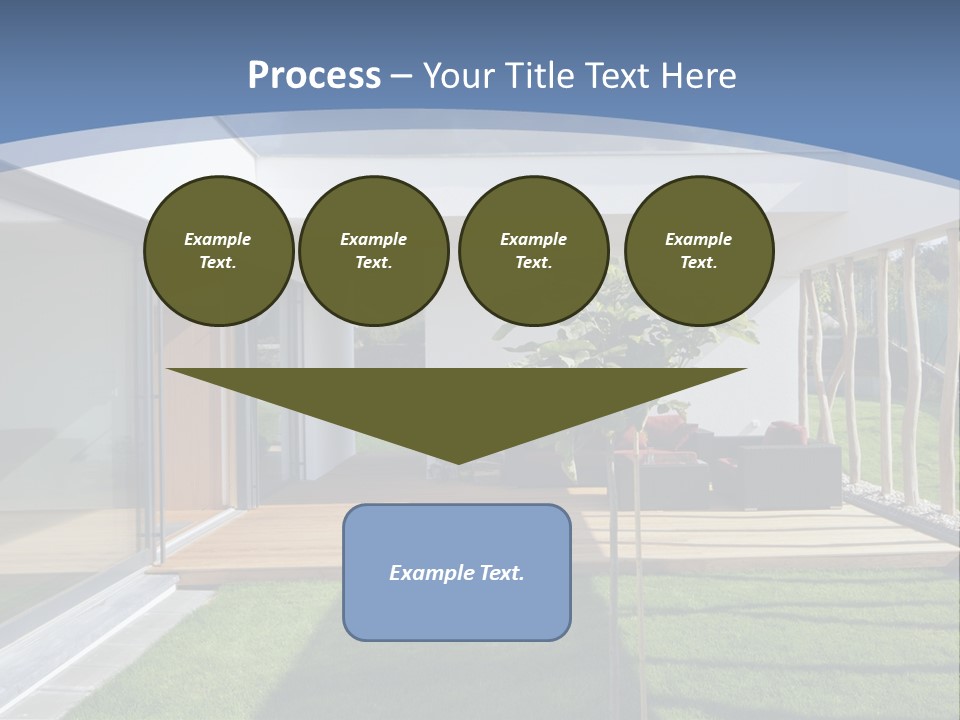 A Picture Of A Modern House With A Sky Background PowerPoint Template