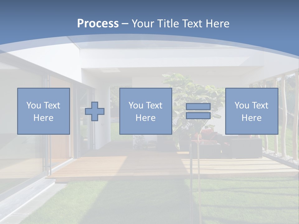 A Picture Of A Modern House With A Sky Background PowerPoint Template