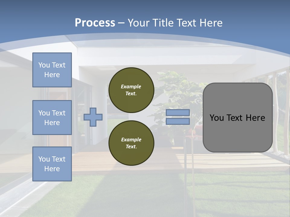 A Picture Of A Modern House With A Sky Background PowerPoint Template