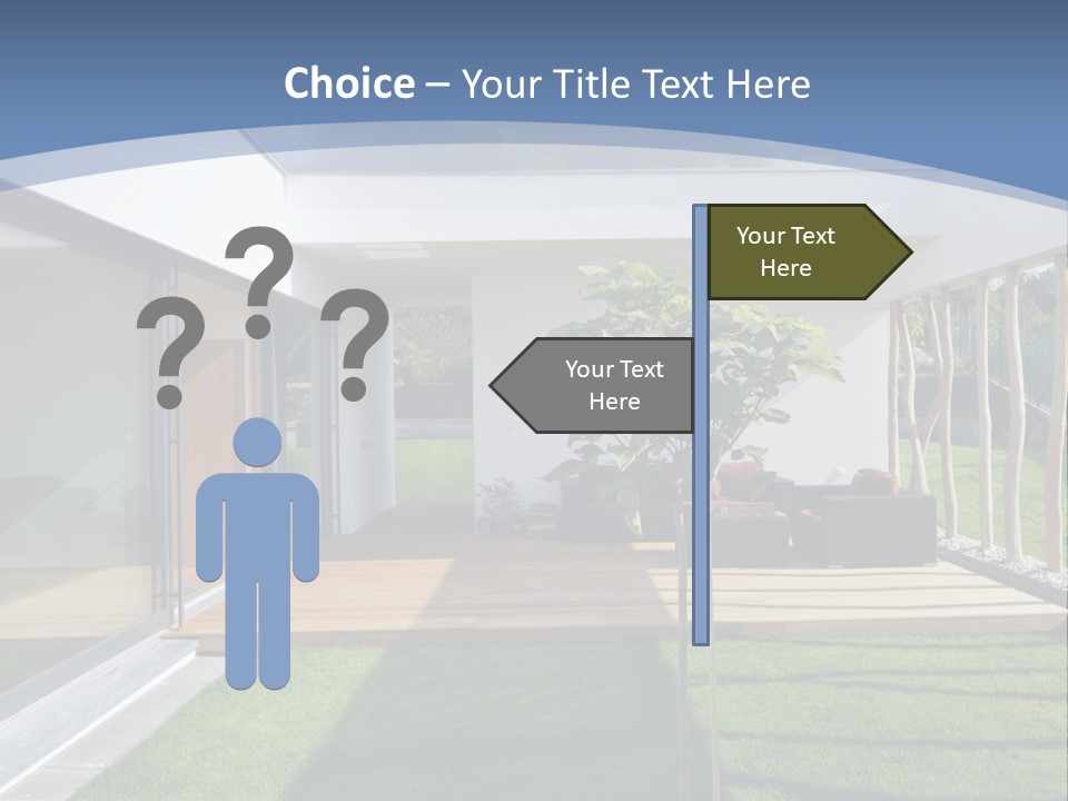 A Picture Of A Modern House With A Sky Background PowerPoint Template