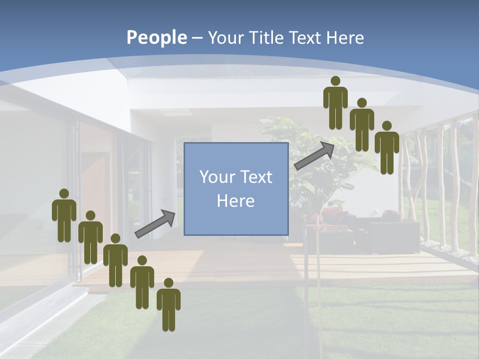 A Picture Of A Modern House With A Sky Background PowerPoint Template
