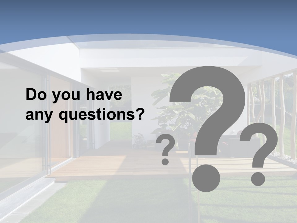 A Picture Of A Modern House With A Sky Background PowerPoint Template