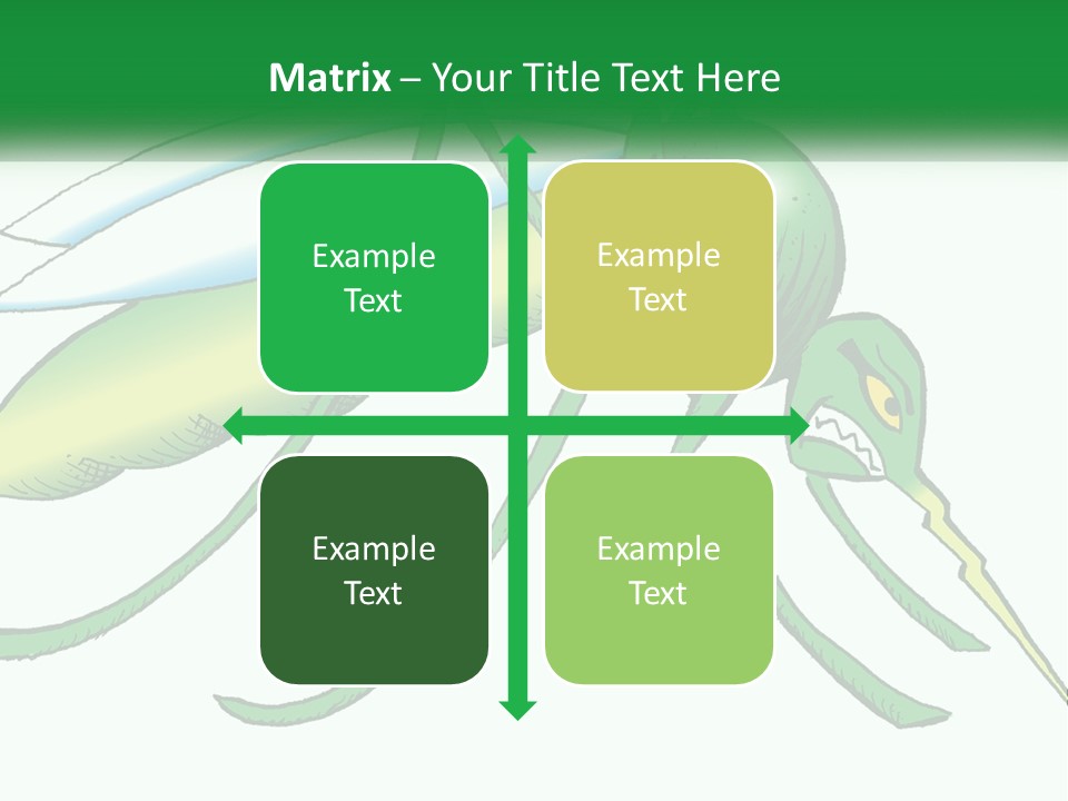 A Picture Of A Green Insect On A White Background PowerPoint Template