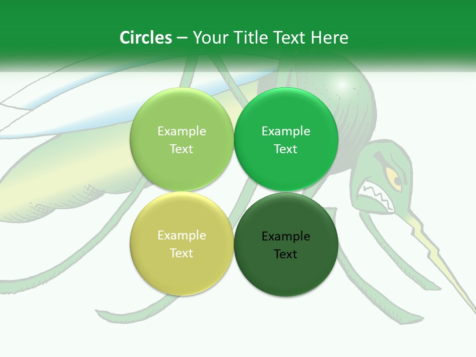 A Picture Of A Green Insect On A White Background PowerPoint Template