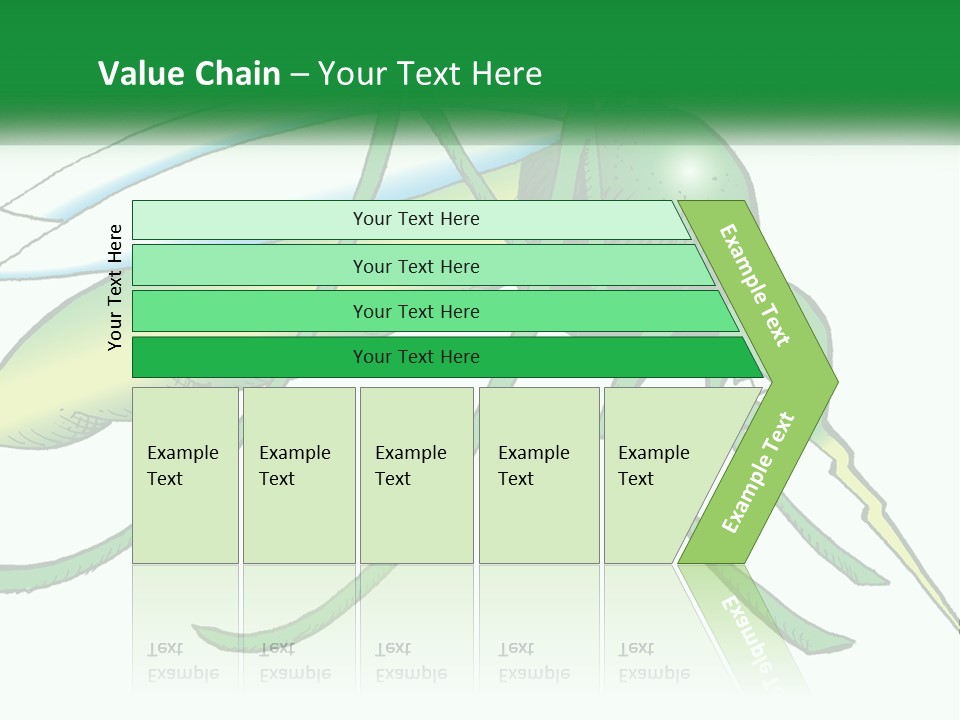 A Picture Of A Green Insect On A White Background PowerPoint Template