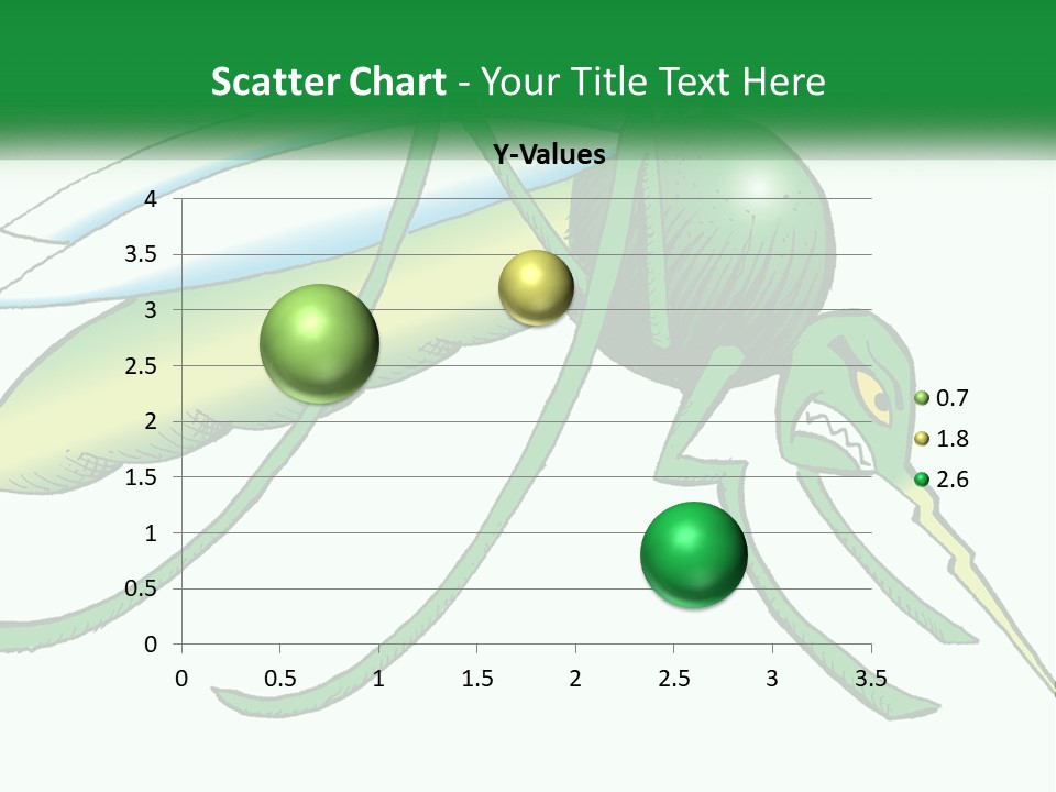 A Picture Of A Green Insect On A White Background PowerPoint Template
