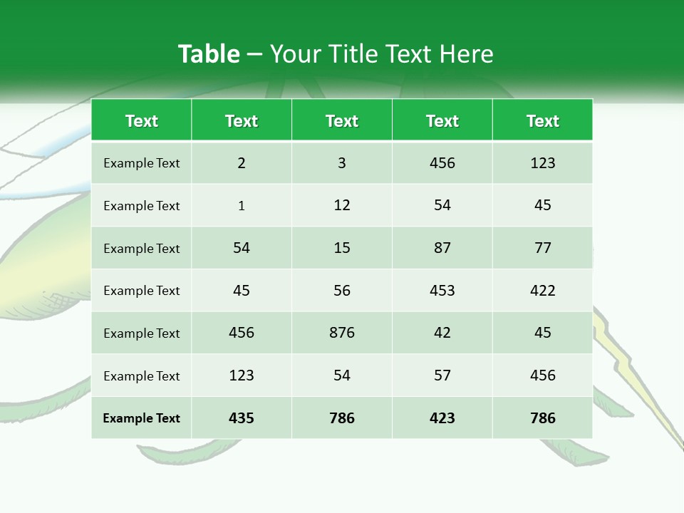 A Picture Of A Green Insect On A White Background PowerPoint Template