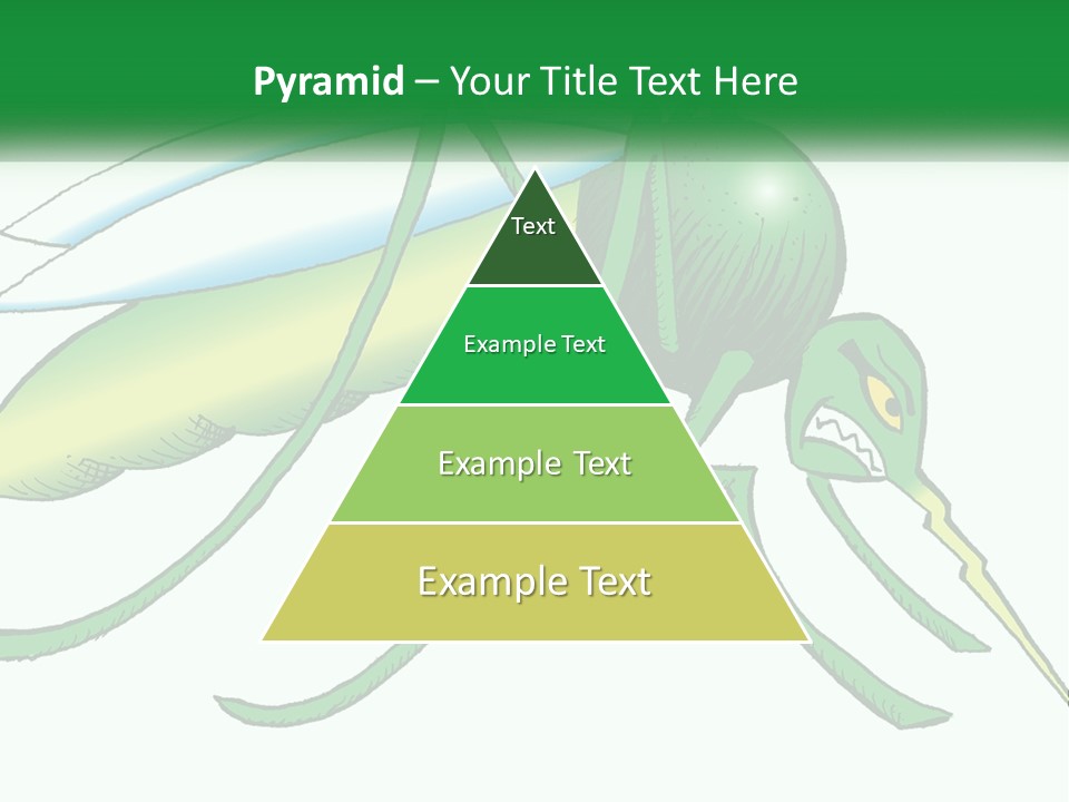 A Picture Of A Green Insect On A White Background PowerPoint Template