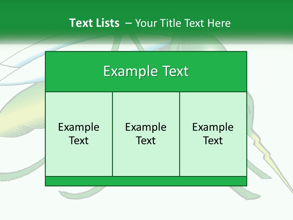 A Picture Of A Green Insect On A White Background PowerPoint Template