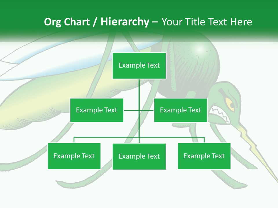 A Picture Of A Green Insect On A White Background PowerPoint Template