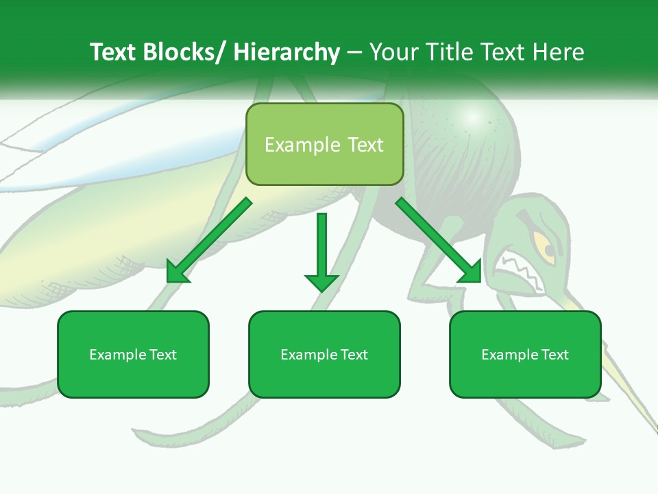A Picture Of A Green Insect On A White Background PowerPoint Template