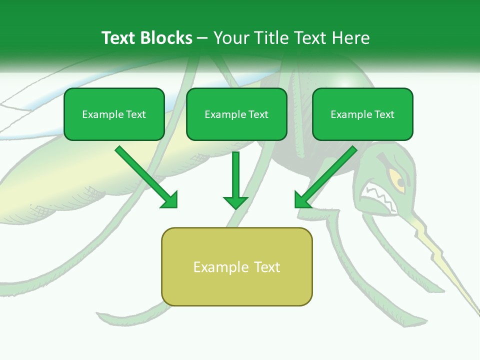 A Picture Of A Green Insect On A White Background PowerPoint Template