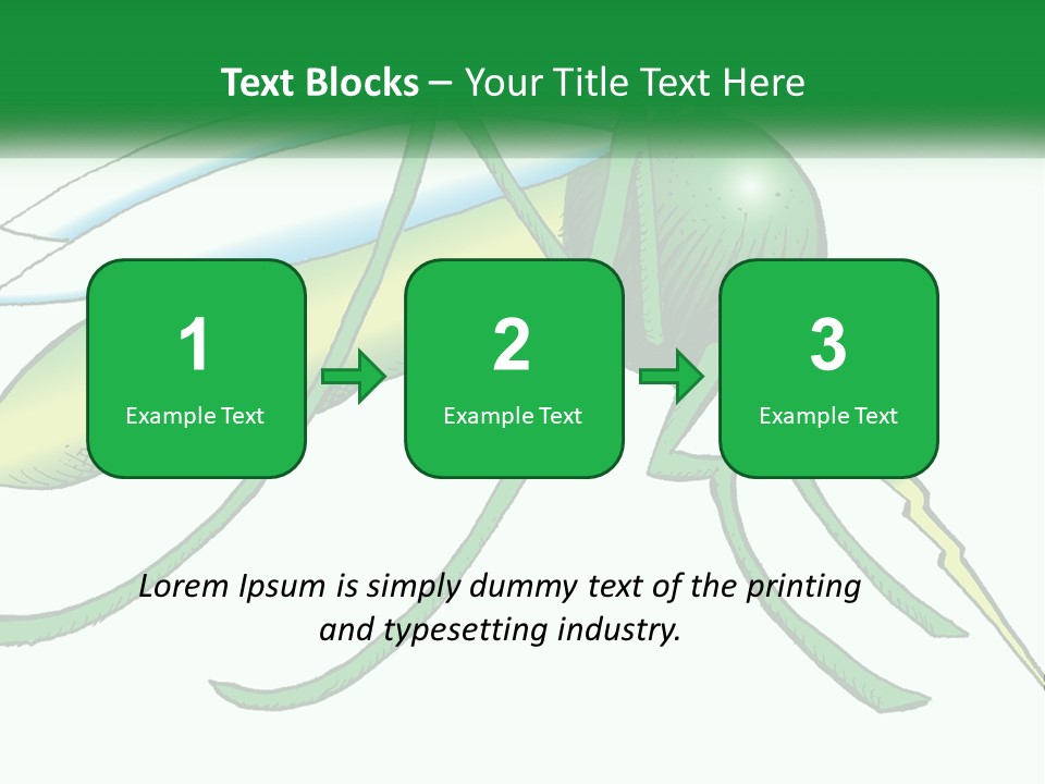 A Picture Of A Green Insect On A White Background PowerPoint Template