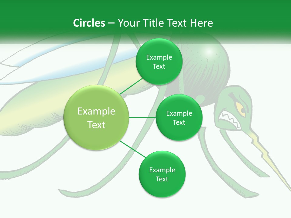 A Picture Of A Green Insect On A White Background PowerPoint Template