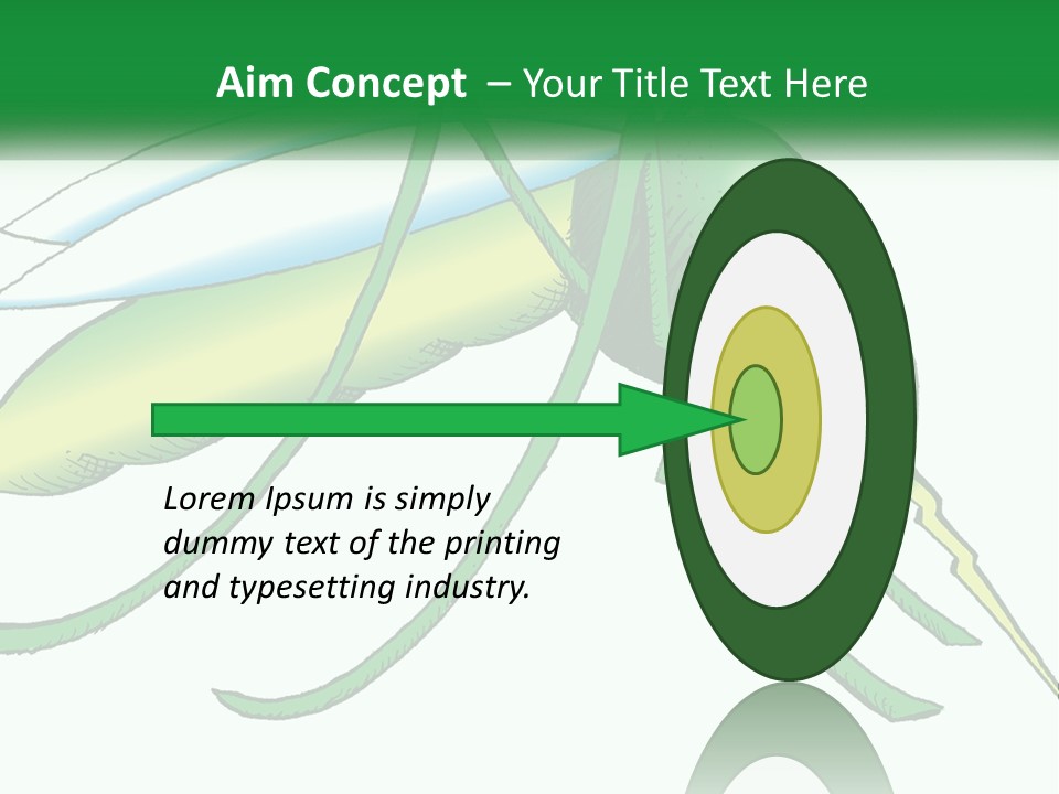 A Picture Of A Green Insect On A White Background PowerPoint Template