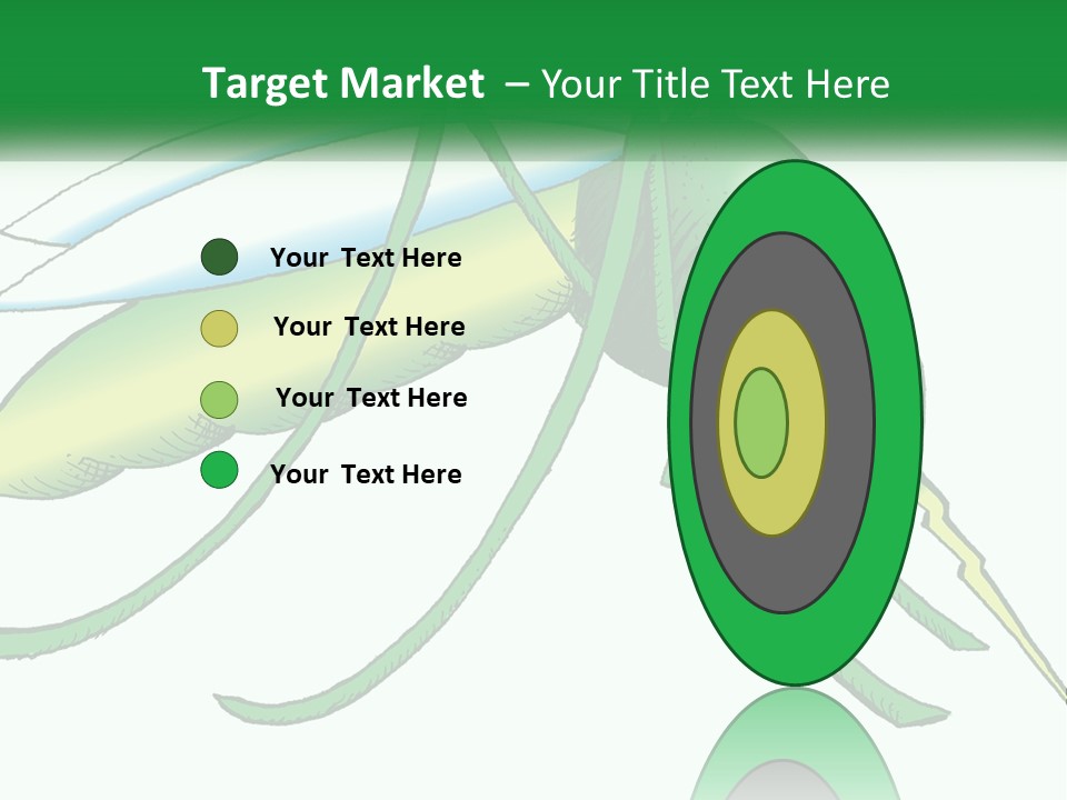 A Picture Of A Green Insect On A White Background PowerPoint Template