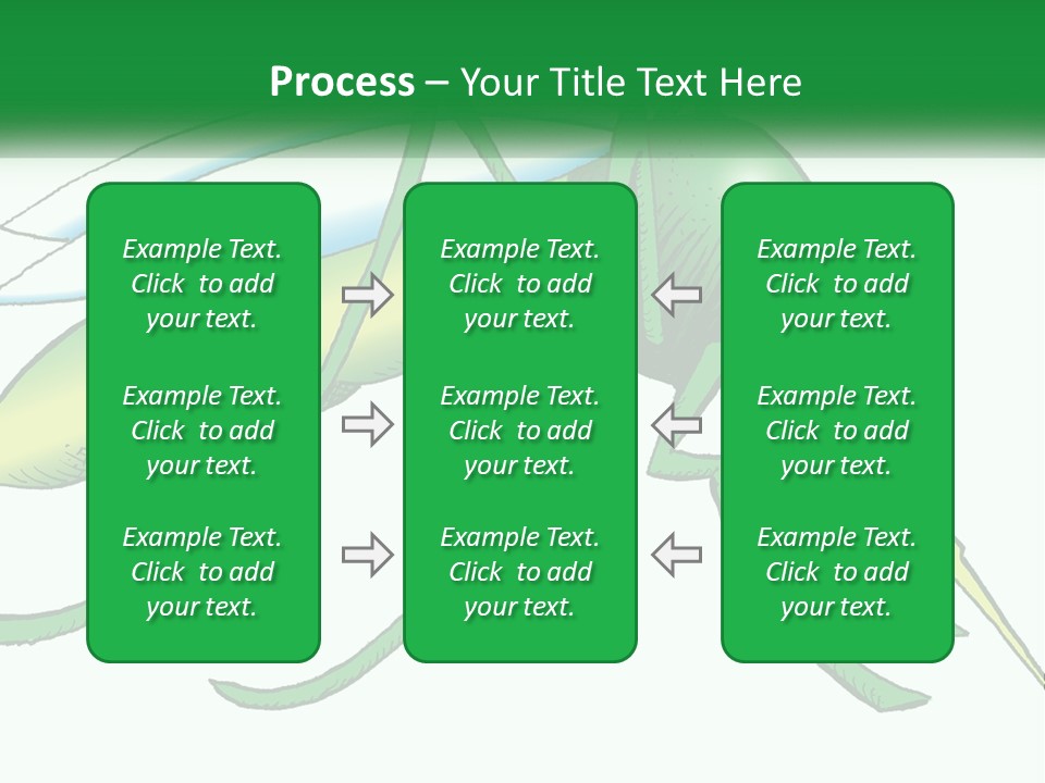 A Picture Of A Green Insect On A White Background PowerPoint Template