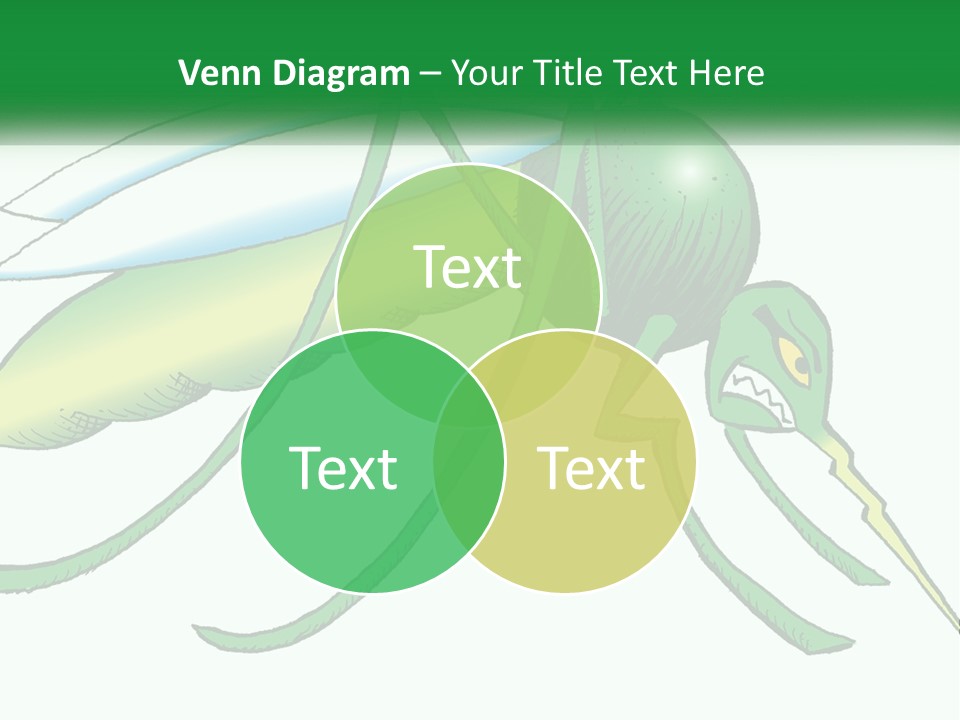 A Picture Of A Green Insect On A White Background PowerPoint Template