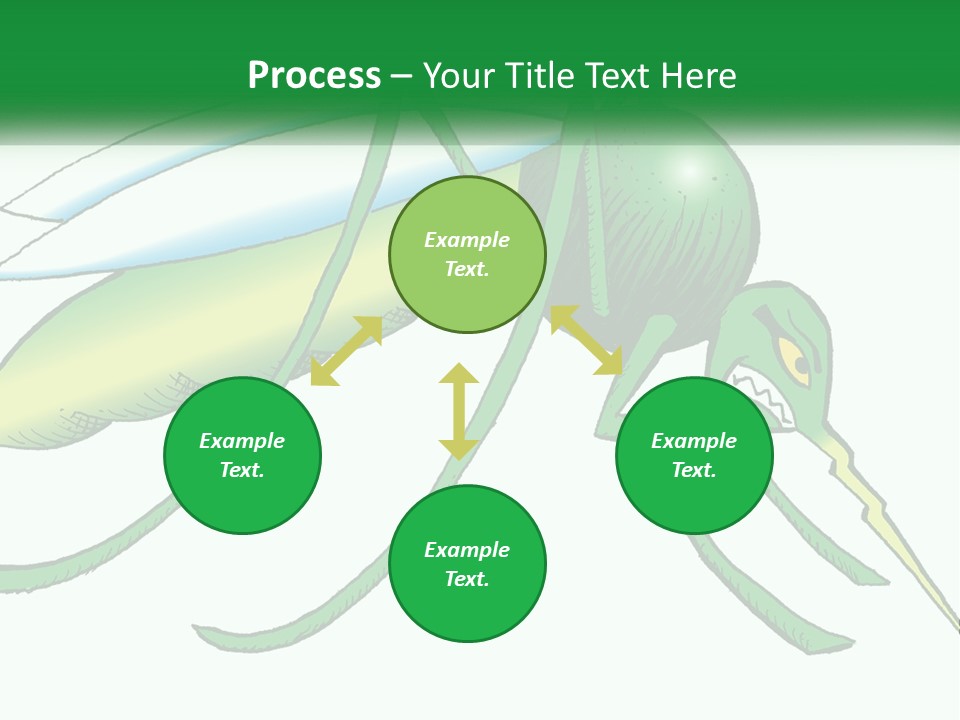 A Picture Of A Green Insect On A White Background PowerPoint Template