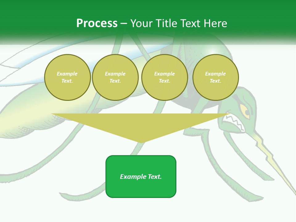A Picture Of A Green Insect On A White Background PowerPoint Template