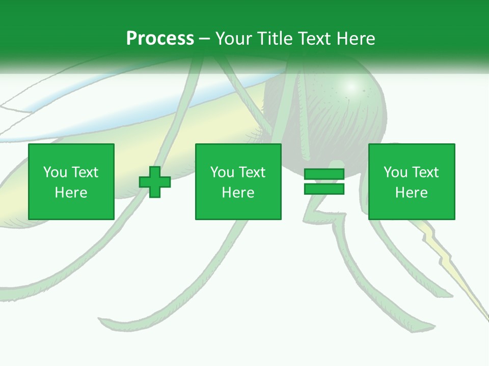 A Picture Of A Green Insect On A White Background PowerPoint Template