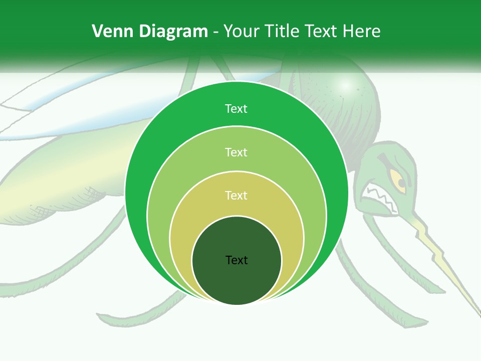 A Picture Of A Green Insect On A White Background PowerPoint Template