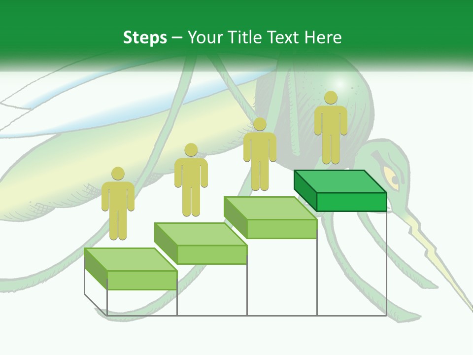 A Picture Of A Green Insect On A White Background PowerPoint Template