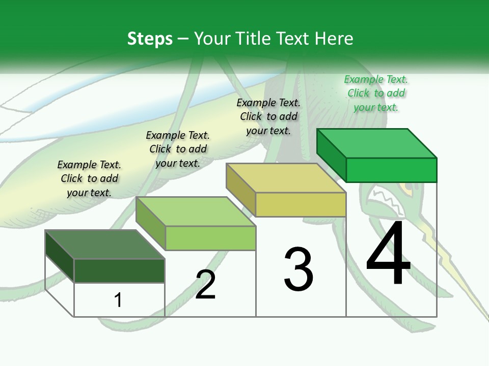 A Picture Of A Green Insect On A White Background PowerPoint Template