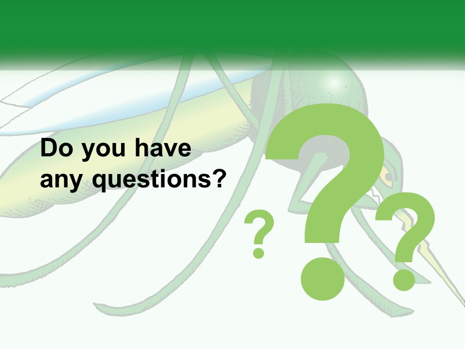 A Picture Of A Green Insect On A White Background PowerPoint Template