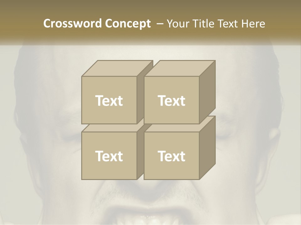 A Man With His Mouth Open With His Hands On His Face PowerPoint Template