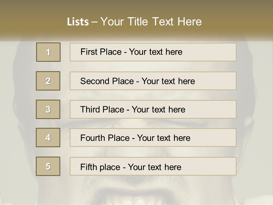 A Man With His Mouth Open With His Hands On His Face PowerPoint Template
