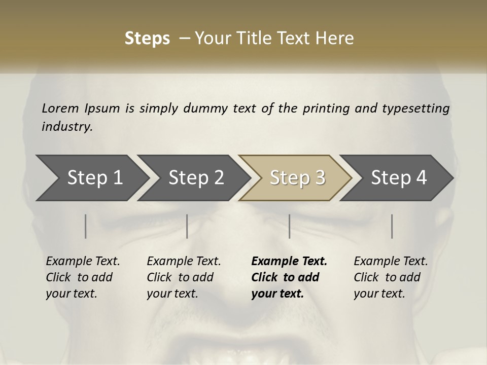 A Man With His Mouth Open With His Hands On His Face PowerPoint Template
