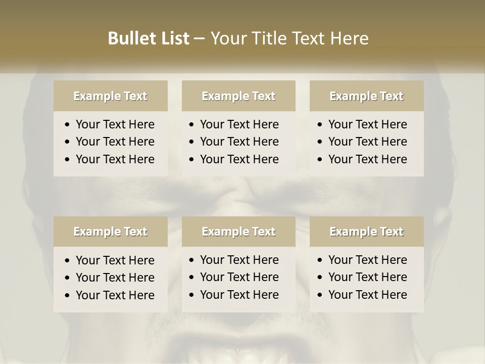 A Man With His Mouth Open With His Hands On His Face PowerPoint Template