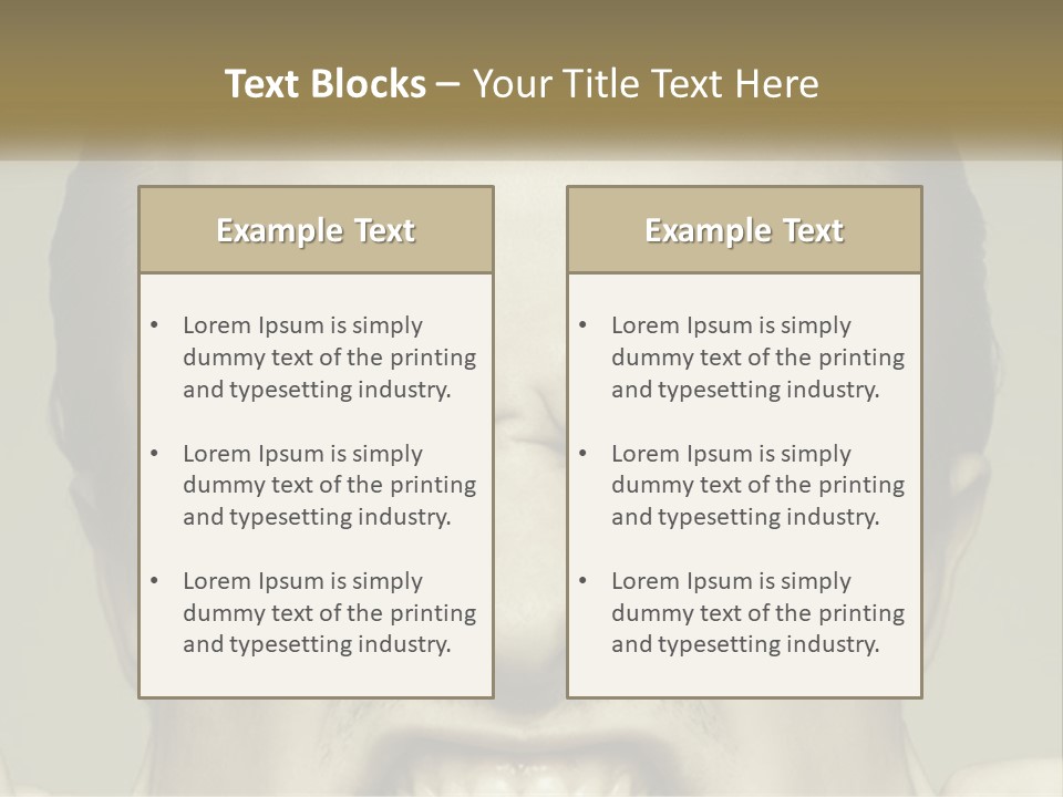 A Man With His Mouth Open With His Hands On His Face PowerPoint Template