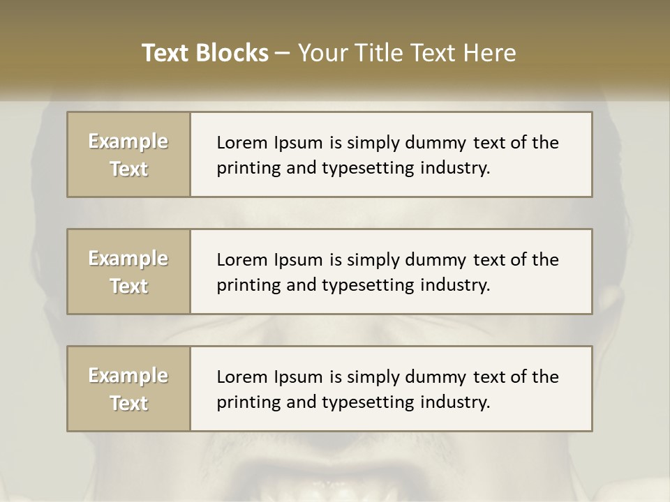 A Man With His Mouth Open With His Hands On His Face PowerPoint Template
