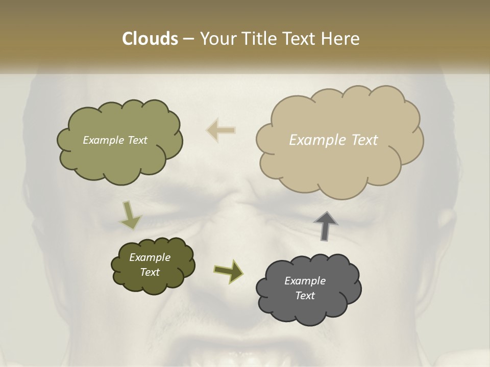 A Man With His Mouth Open With His Hands On His Face PowerPoint Template